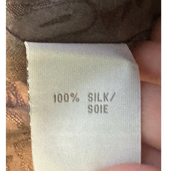 Armand Ventilo brown silk waist embroidered midi skirt size EU 42 US 12 - Picture 5 of 16